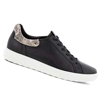 Women's Ecco Soft 7 Street 2.0 Casual Shoes Black | Canada 78DFM